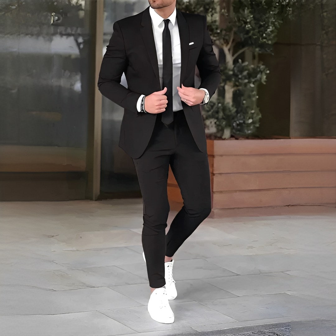 Artur | Garnitur męski o wąskim kroju, elegancki garnitur dwuczęściowy | Erwnn