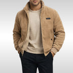 Blake | Męska kurtka, sztruksowa faktura, ciepły model | Erwnn | Khaki
