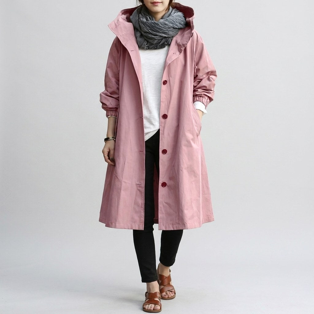 Christiane | Damska kurtka przeciwdeszczowa w luźnego kroju, wodoodporna kurtka na deszcz | Erwnn