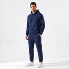 Kordian | Męski zestaw domowy (loungewear) z kapturem, wygodny komplet dwuczęściowy | Erwnn