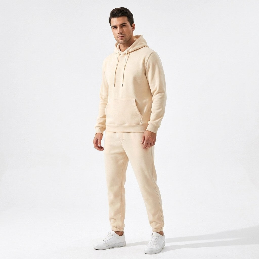 Kordian | Męski zestaw domowy (loungewear) z kapturem, wygodny komplet dwuczęściowy | Erwnn