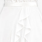 Noemi | Koronkowa sukienka midi dla kobiet, elegancka sukienka w kolorze burgundowym z dekoltem w serek | Erwnn