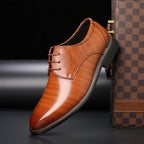 Ludwik | Klasyczne męskie buty skórzane sznurowane, eleganckie oksfordy | Erwnn