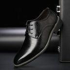 Ludwik | Klasyczne męskie buty skórzane sznurowane, eleganckie oksfordy | Erwnn