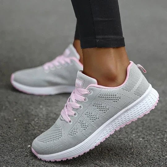 Rose | Damskie ortopedyczne buty sportowe ze wspierającą podeszwą, wygodne buty sportowe trekkingowe | Erwnn | Biały