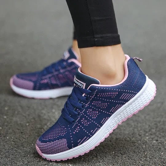 Rose | Damskie ortopedyczne buty sportowe ze wspierającą podeszwą, wygodne buty sportowe trekkingowe | Erwnn | Biały