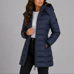 Inga | Pikowana kurtka damska z kapturem, lekki, ocieplany płaszcz zimowy | Erwnn