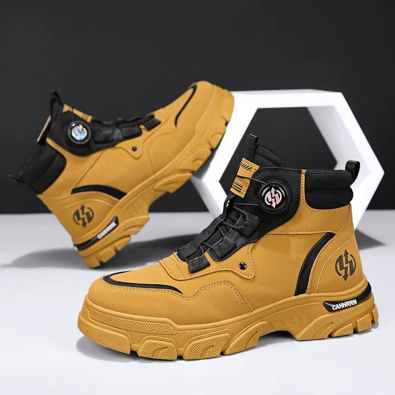 Thomas | Męskie buty robocze z systemem Dial-Lock, wytrzymałe buty ochronne | Erwnn | Żółty